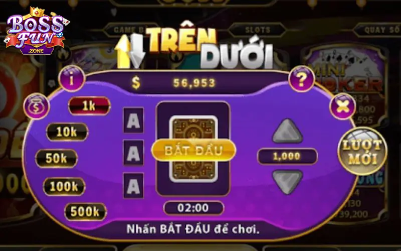 Trên dưới là dạng game bài giống với Tài xỉu thu hút nhiều người chơi