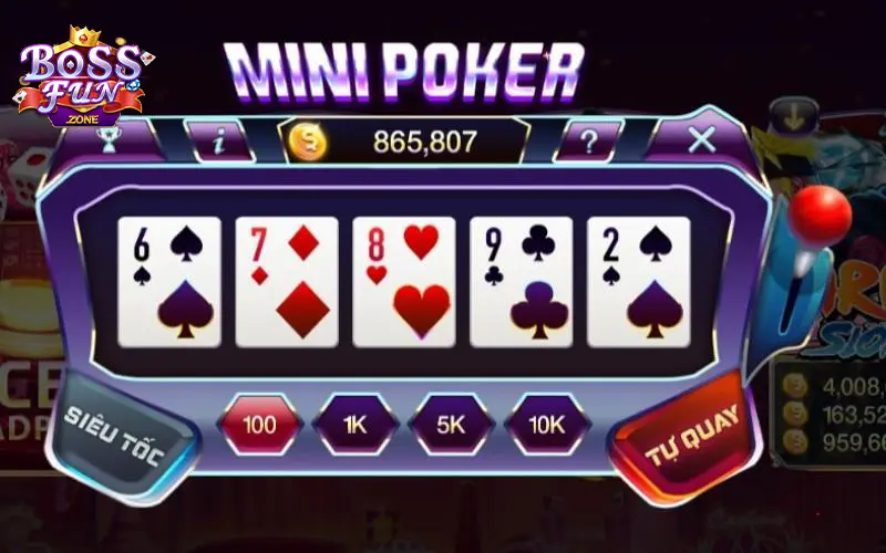 Cách Chơi Mini Poker - Chiến Thuật Chơi Game Thắng Lớn